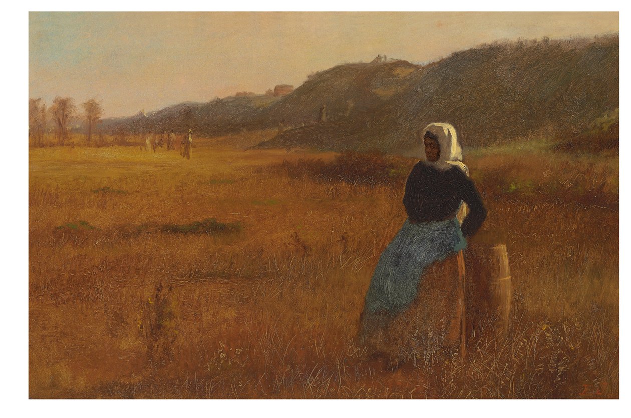 Na konci dne, c.1878-80 (olej na palubě) od Eastman Johnson