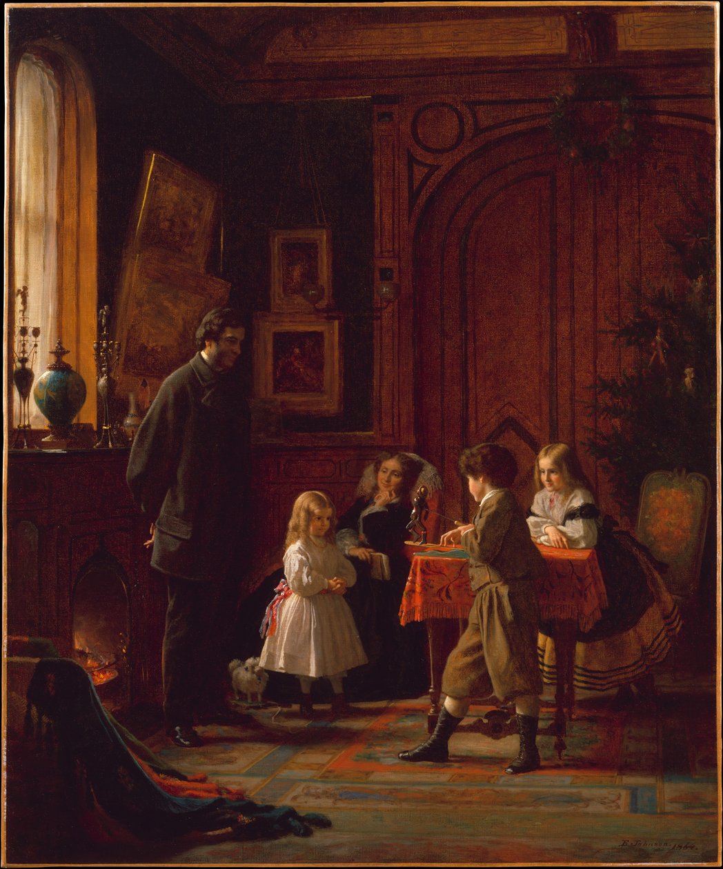 Christmas-Time, The Blodgett Family od Eastman Johnson