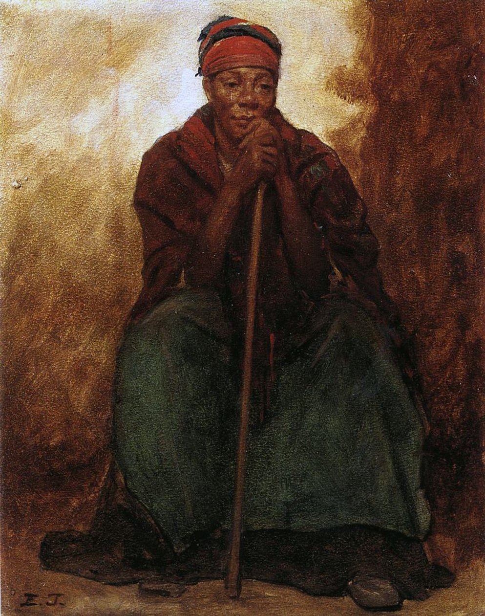 Dinah, černá služebnice od Eastman Johnson
