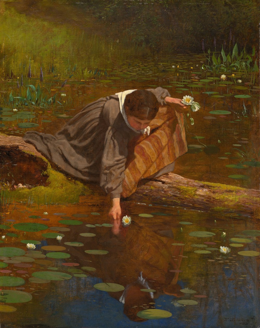 Sbírání lilií od Eastman Johnson
