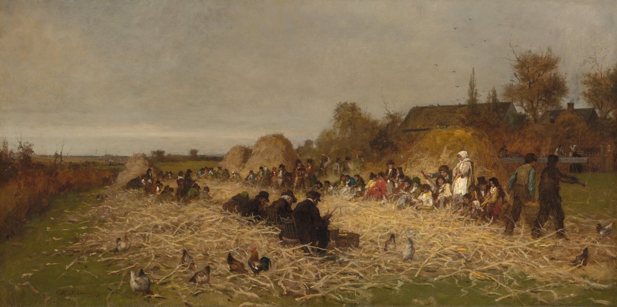 Husking Bee, Island of Nantucket, 1876. od Eastman Johnson