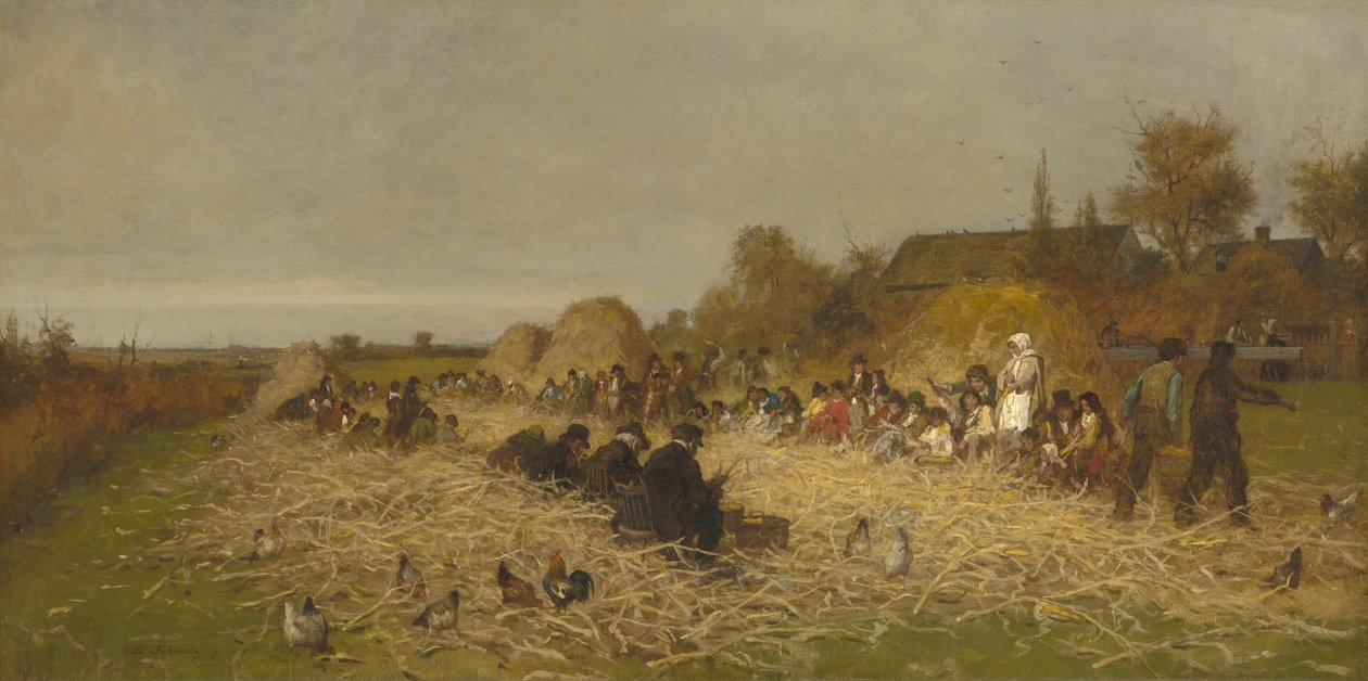 Husking Bee, Island of Nantucket, 1876 od Eastman Johnson