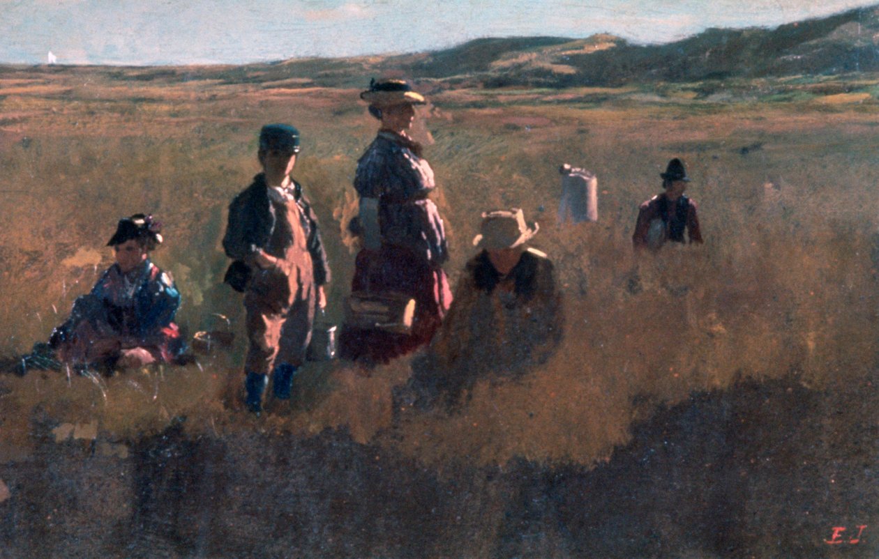 V poli, c1875 od Eastman Johnson