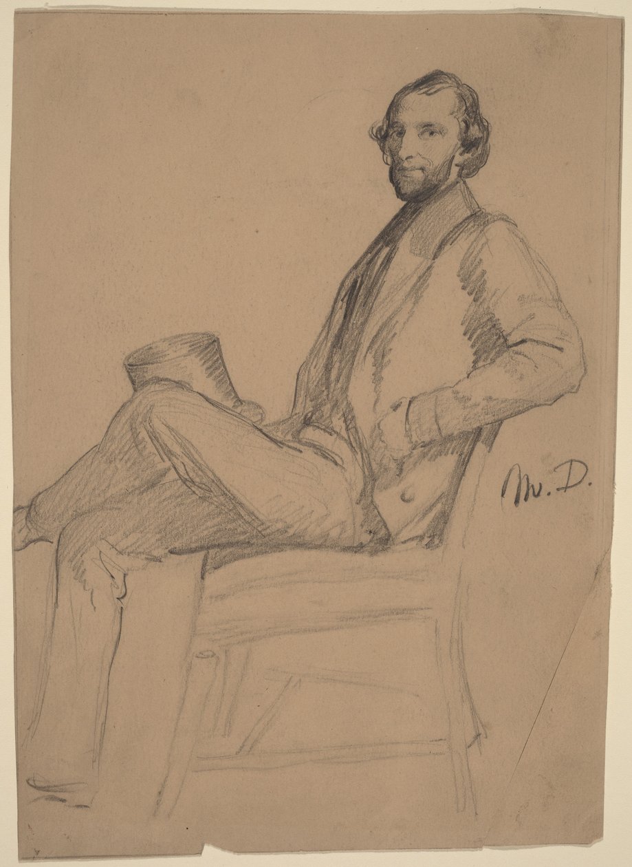 Sedící studie M.D. od Eastman Johnson