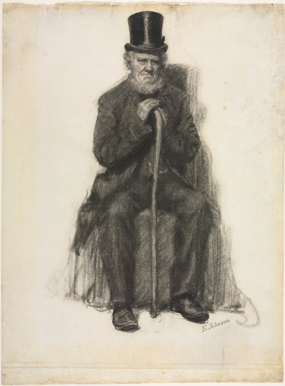 Studie starého muže Možná studie k portrétu Petera Folgera, c. 1886. od Eastman Johnson