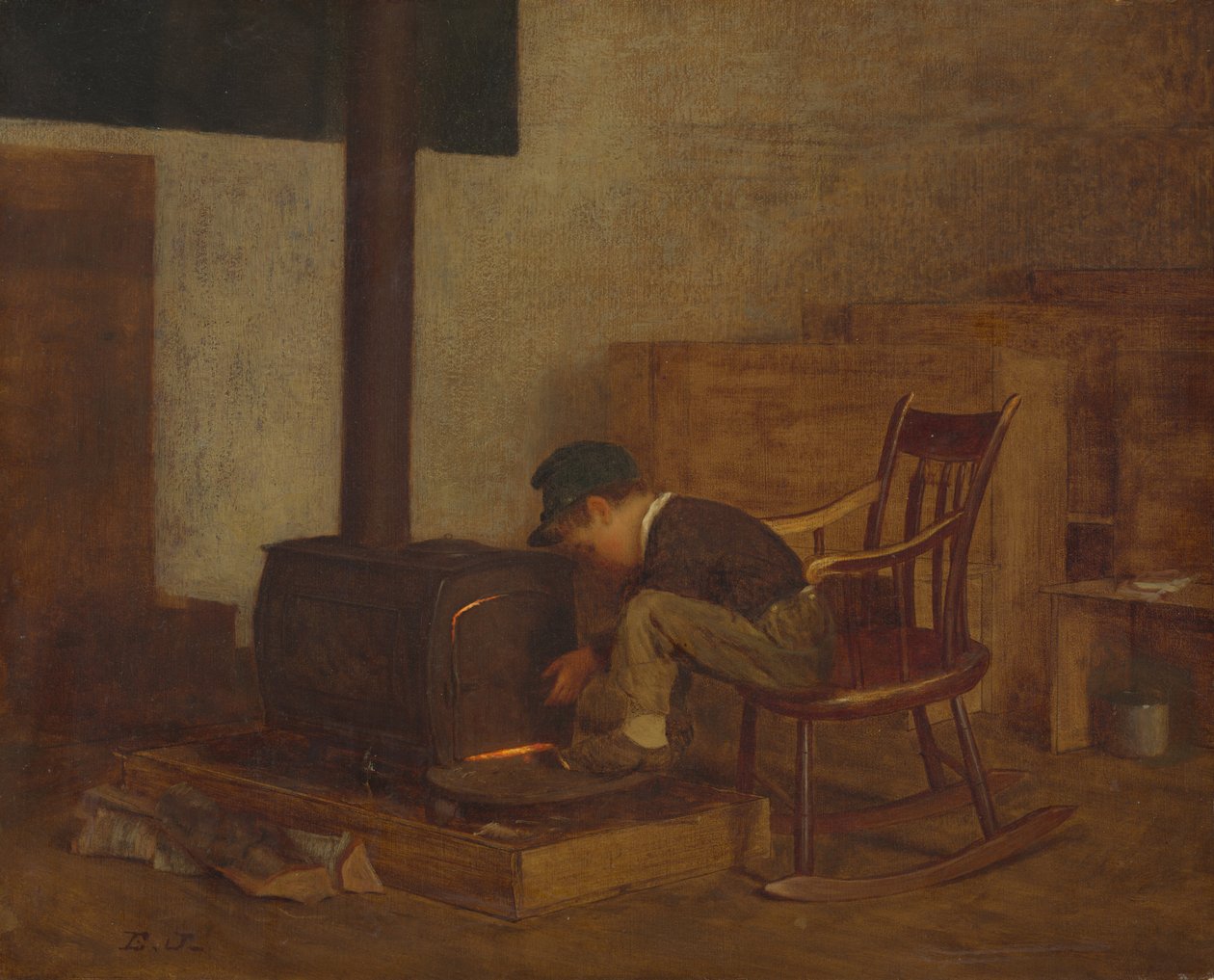The Early Scholar, c. 1865. od Eastman Johnson