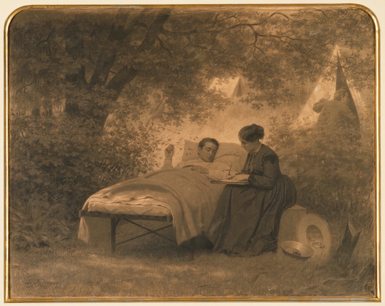 Dopis domů od Eastman Johnson