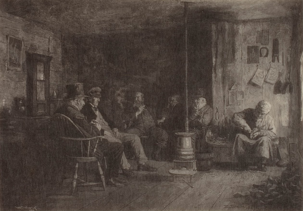 Filozofická škola v Nantucketu od Eastman Johnson