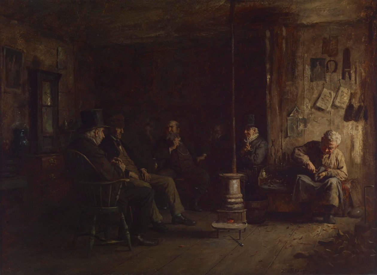 Filozofická škola v Nantucketu od Eastman Johnson
