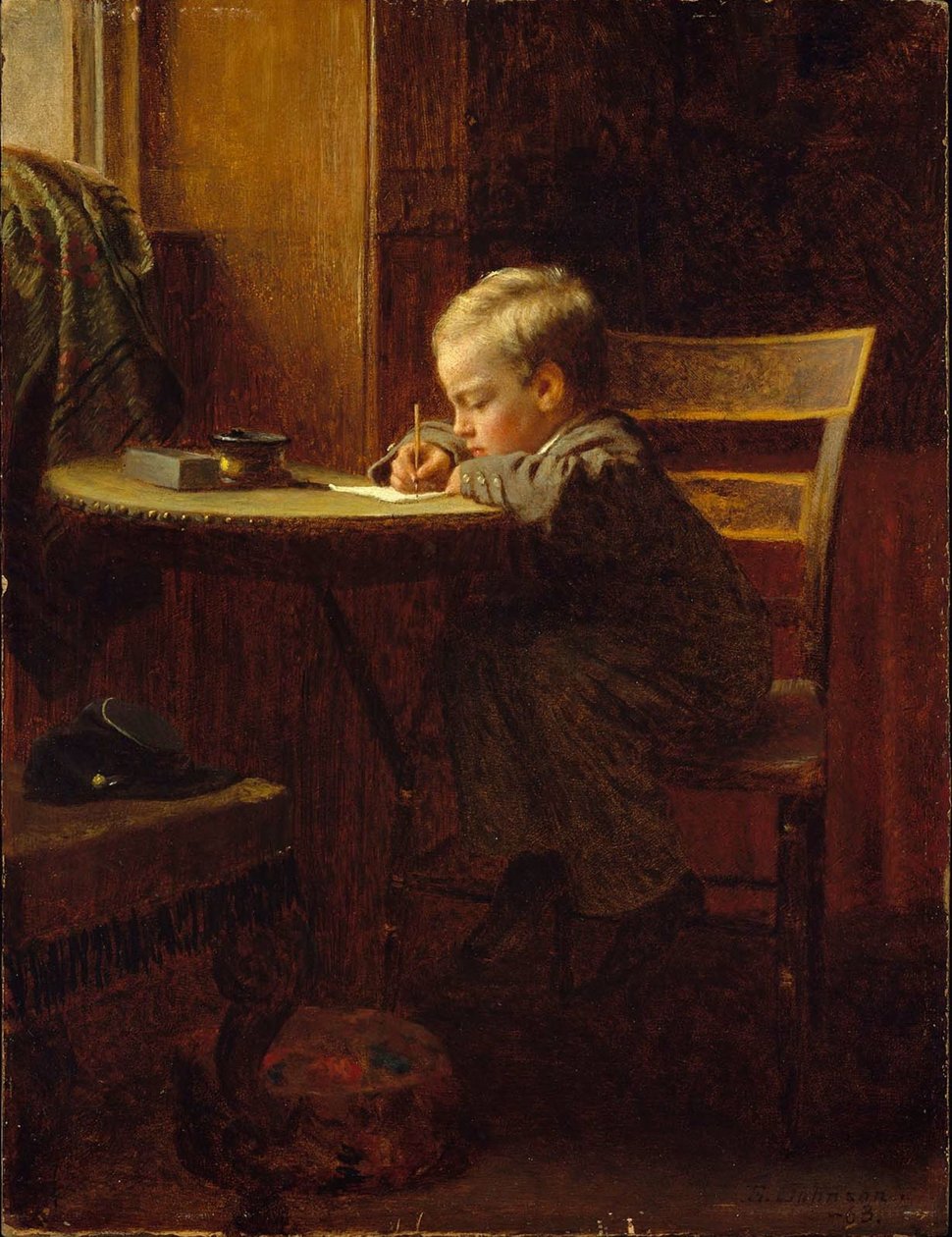 Psaní otci od Eastman Johnson