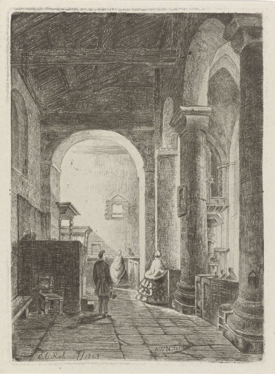 Interiér kostela od Eberhard Cornelis Rahms