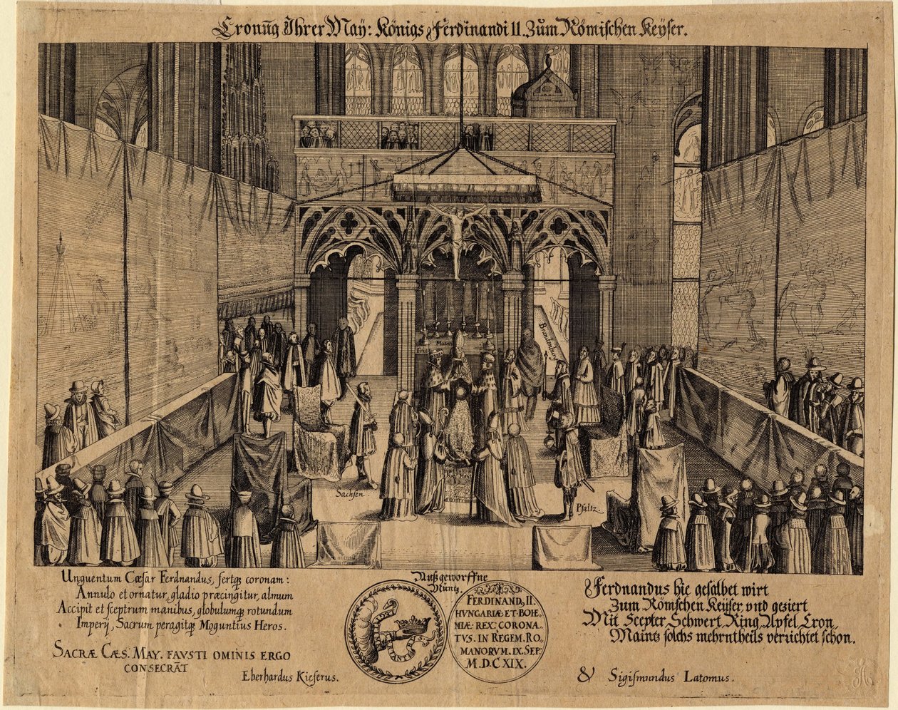 Ferdinand II Empereur des Romains (1578-1637) - korunovace krále Ferdinanda II. císařem Svaté říše římské od Eberhard Kieser