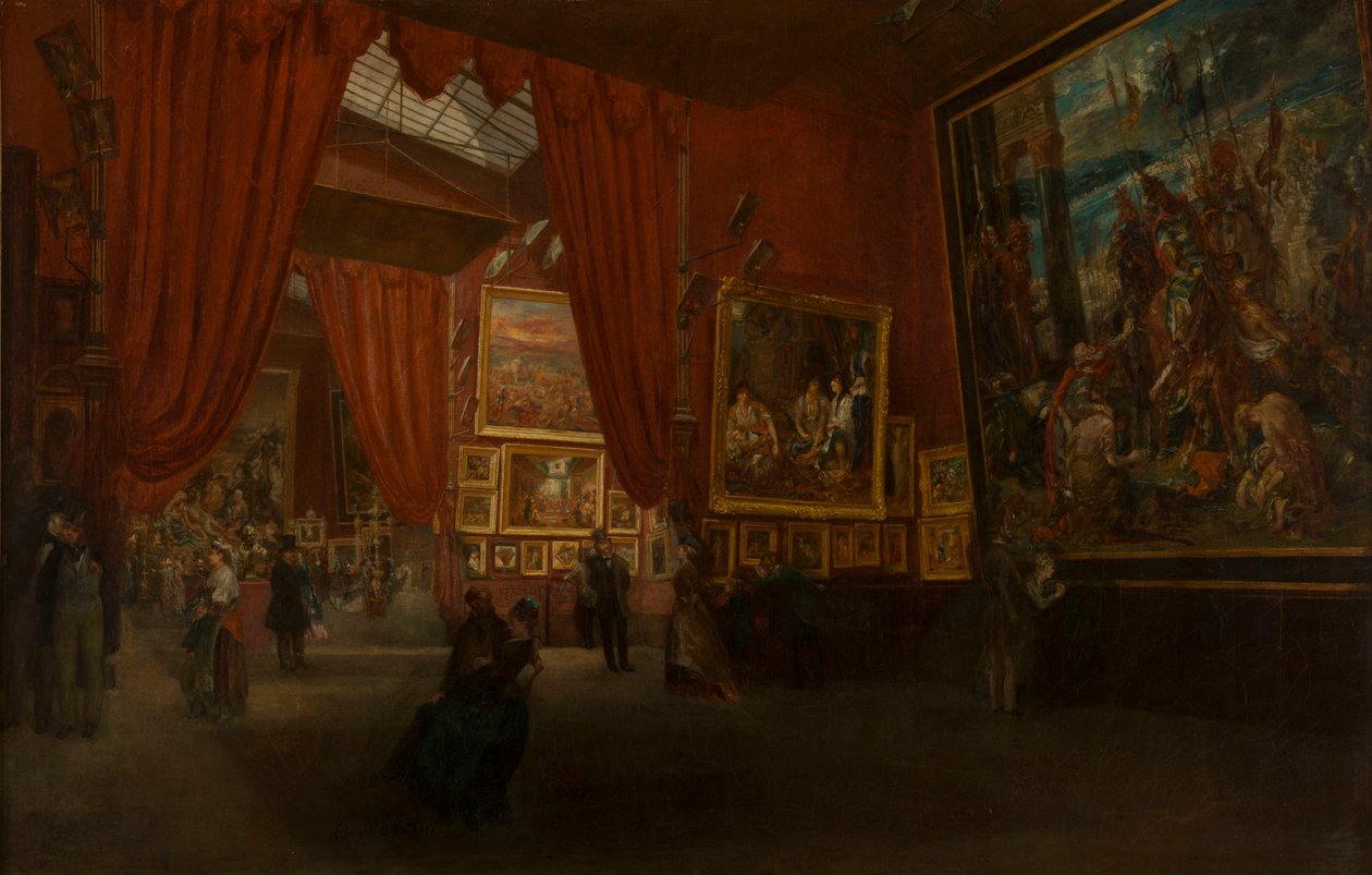 Výstava děl Eugèna Delacroixe v galerii Martinet, boulevard des..., 1864. od Ed. Albertini