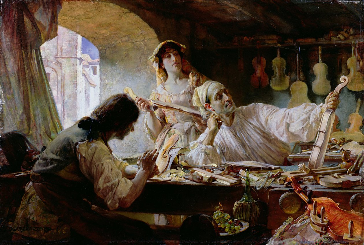 Antonio Stradivari, 1893 (panel) od Edgar Bundy