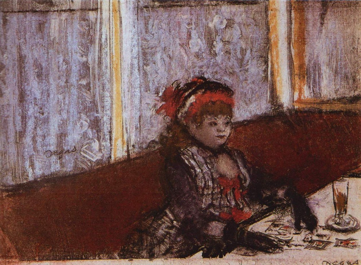 Žena v kavárně od Edgar Degas