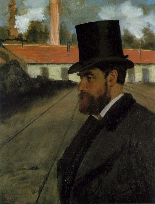 Henri Rouart před svou továrnou od Edgar Degas