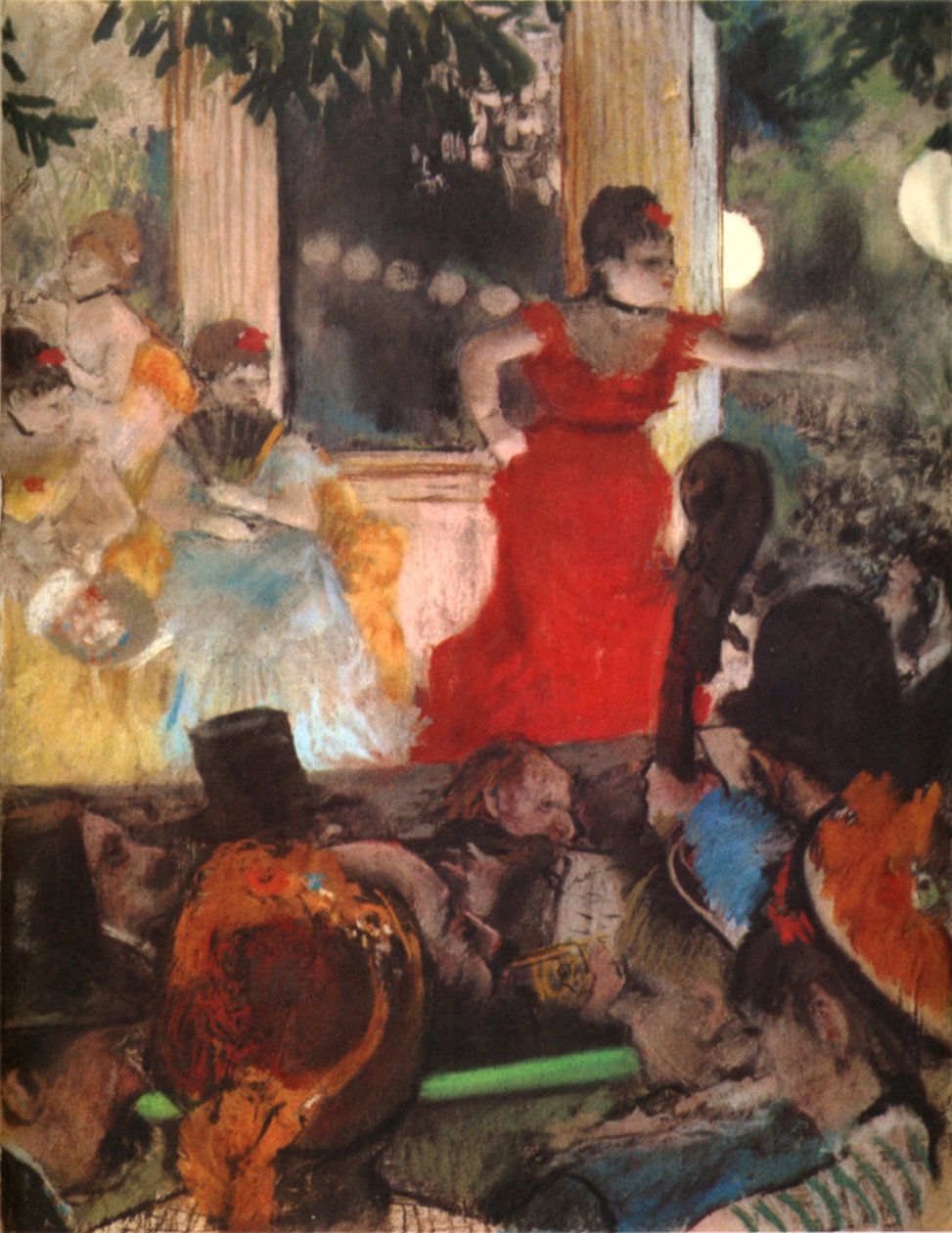 Im Konzertcafe Les Ambassadeursn English: The cafe -cert at Les AmbassadeursnFrancais: Les cafe -cert des AmbassadeursnPortugues: O cafe-concerto dOs Embaixadoresn od Edgar Degas