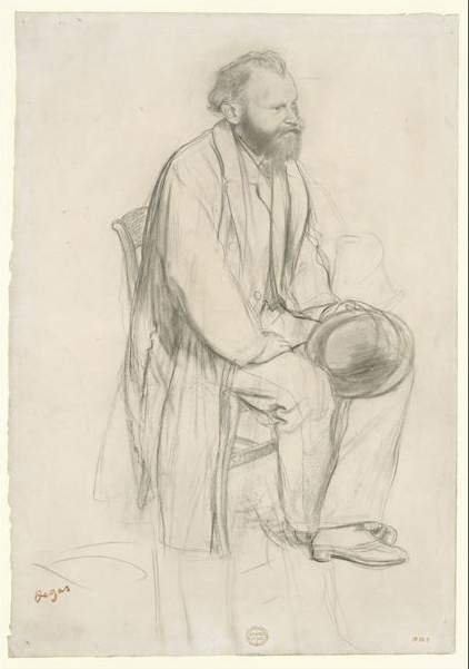 Studie k portrétu Edouarda Maneta od Edgar Degas