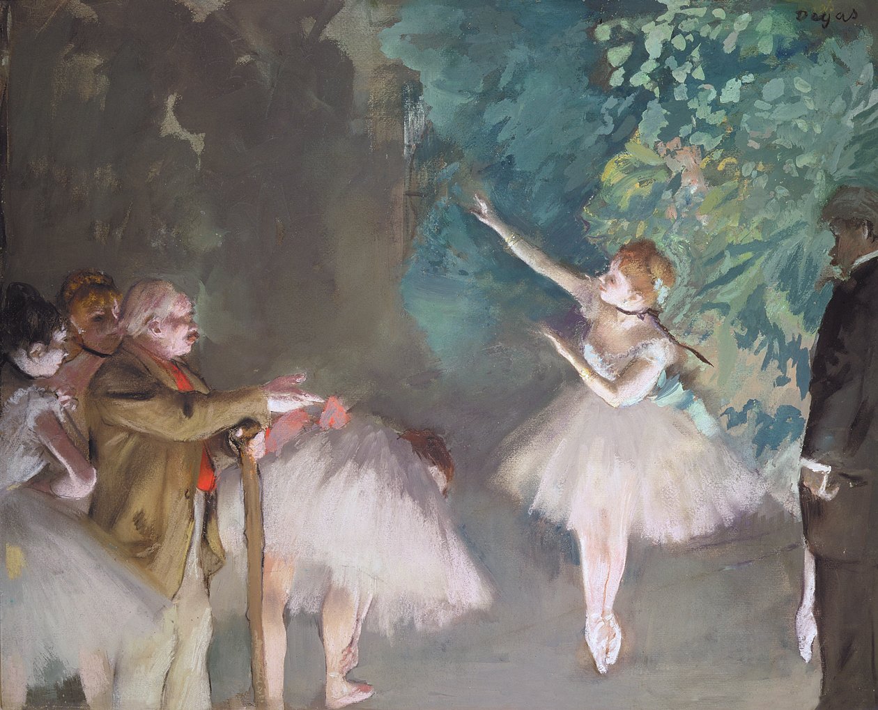 Baletní zkouška (pastel a olej) od Edgar Degas