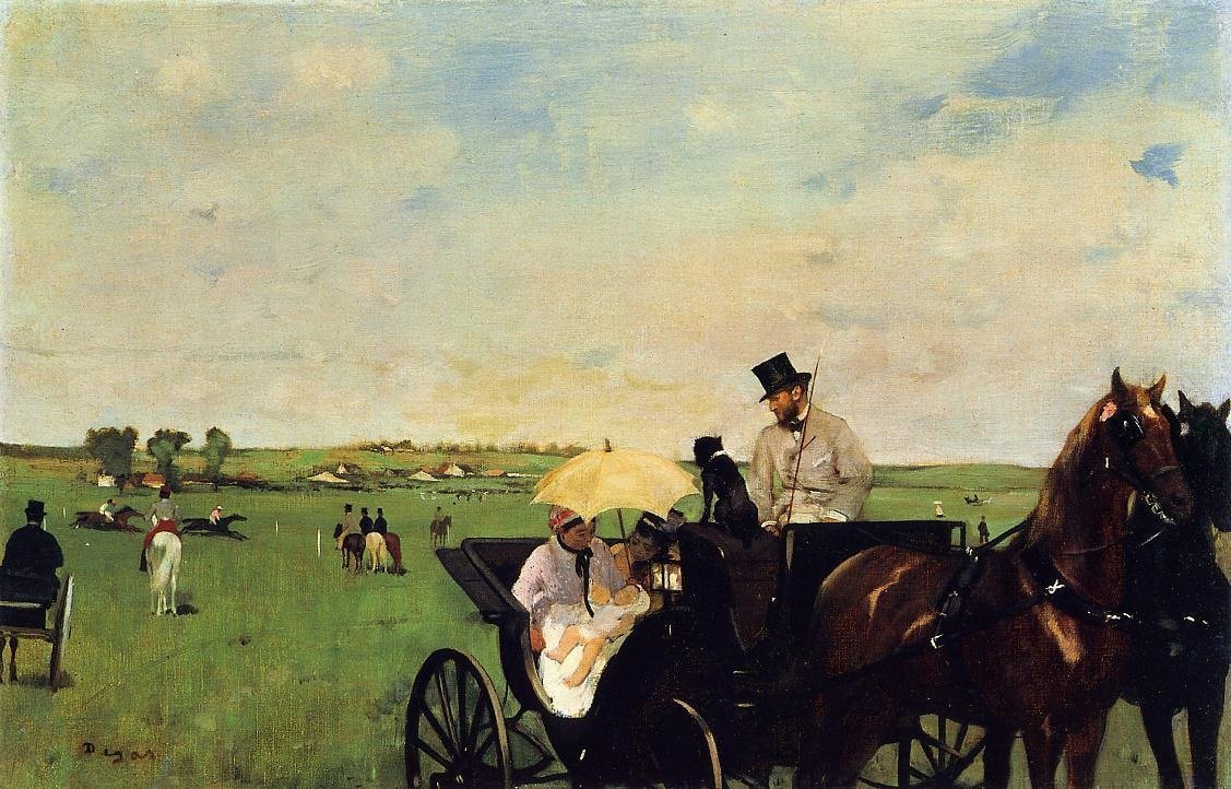 Trenéři na závodě od Edgar Degas