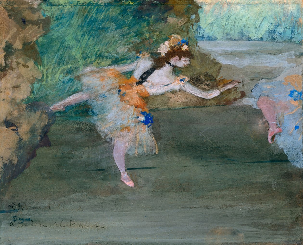 Dancer Onstage, cca 1877 (kvaš nad grafitem) od Edgar Degas