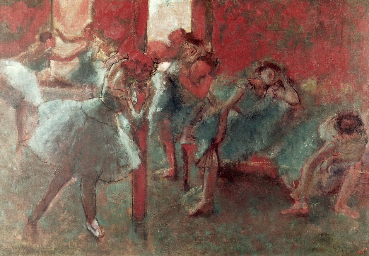 Tanečníci na zkoušce, 1895-98 (pastel na papíře) od Edgar Degas