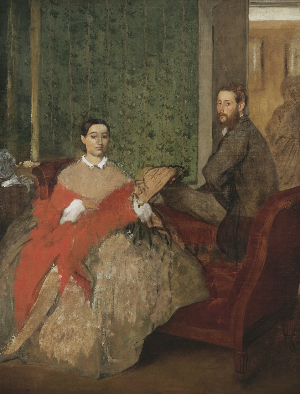 Edmondo a Thérèse Morbilli, kolem roku 1865 od Edgar Degas