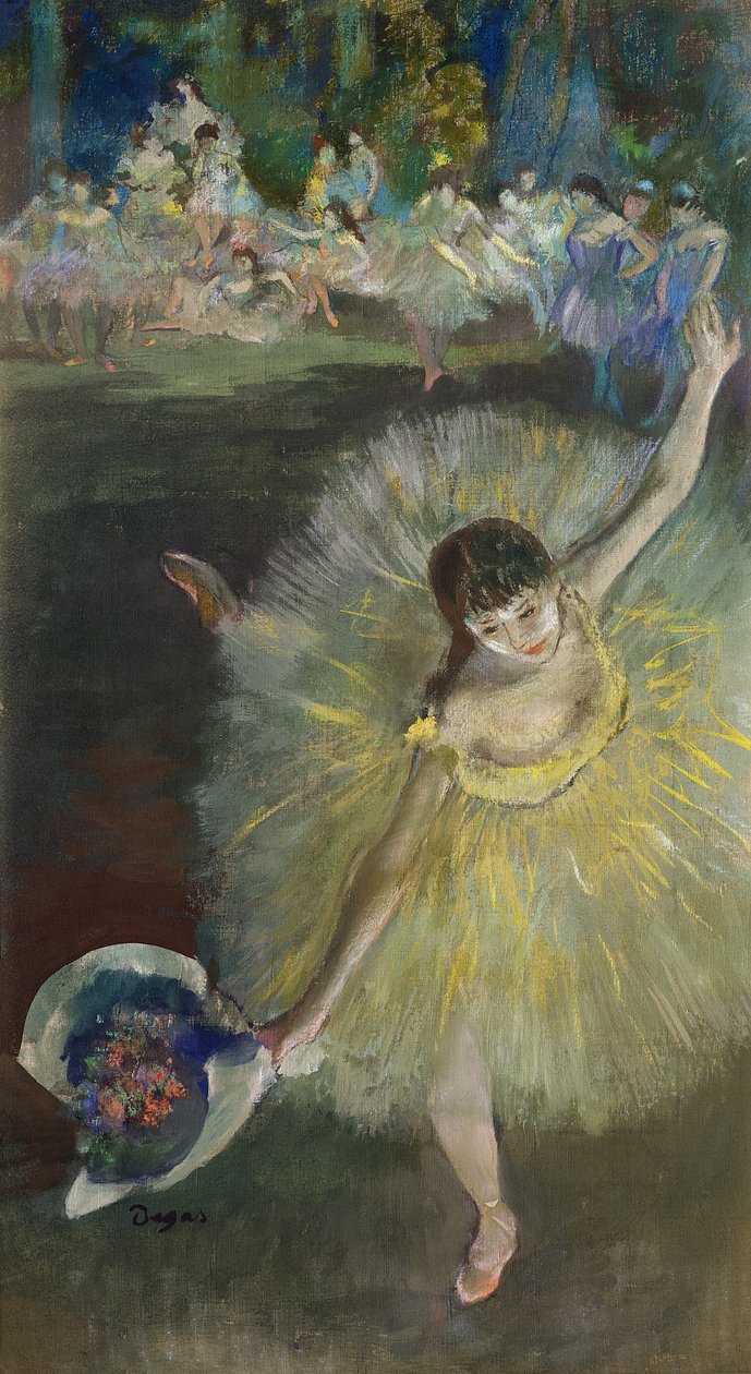Konec arabesky, 1877 (olej a pastel na plátně) od Edgar Degas