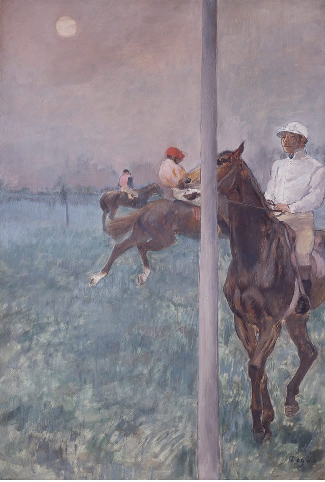 Žokeji před závodem od Edgar Degas