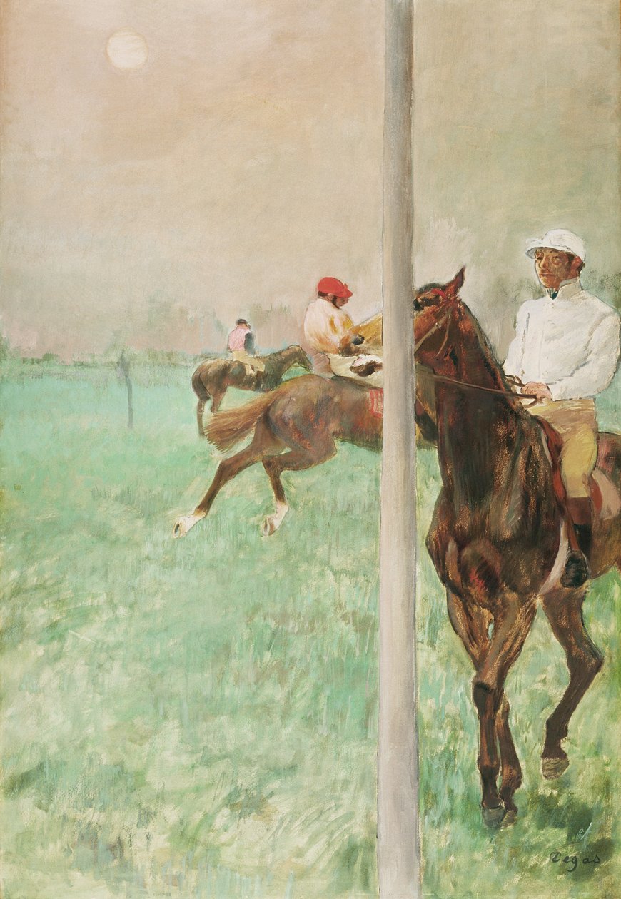 Jockeys Before the Race, c.1878-79 (olej, esence, kvaš a pastel) od Edgar Degas