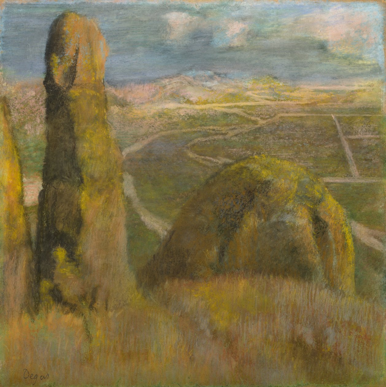 Krajina, asi 1892 (pastel na kartonu) od Edgar Degas