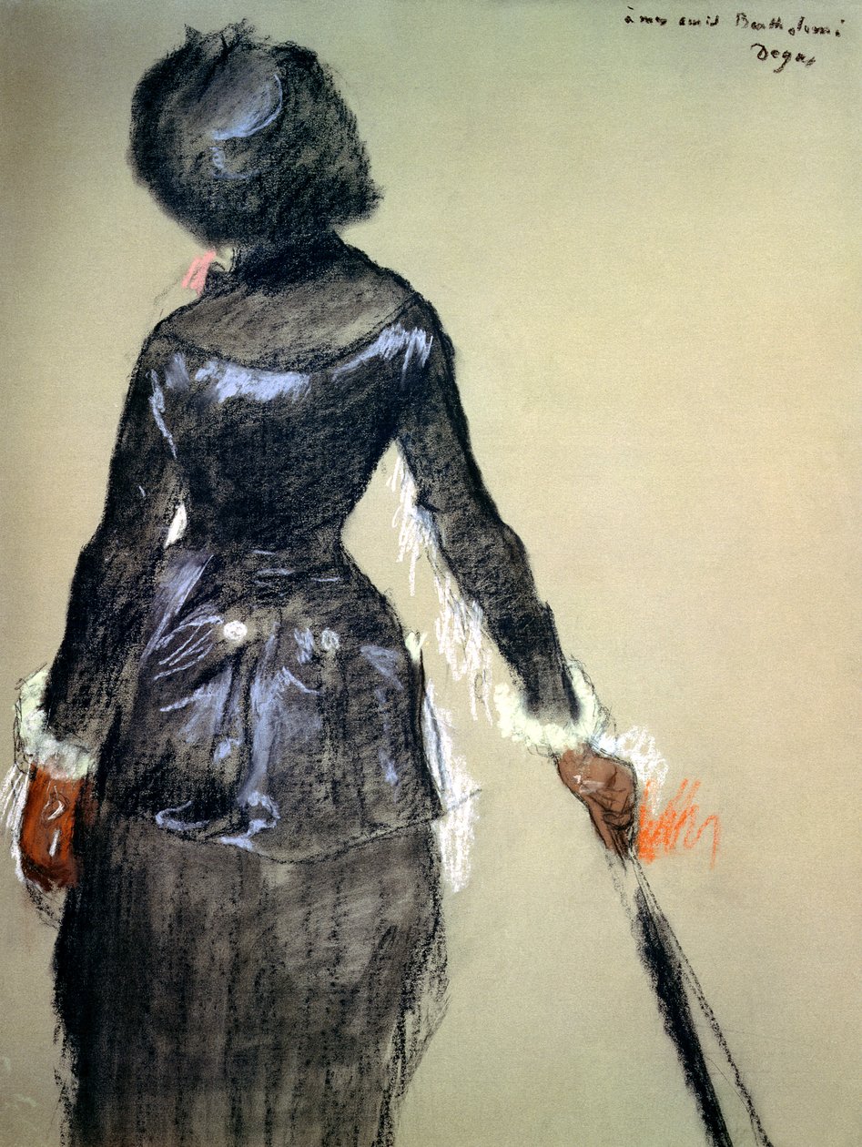 Mary Cassatt v Louvru (pastel) od Edgar Degas