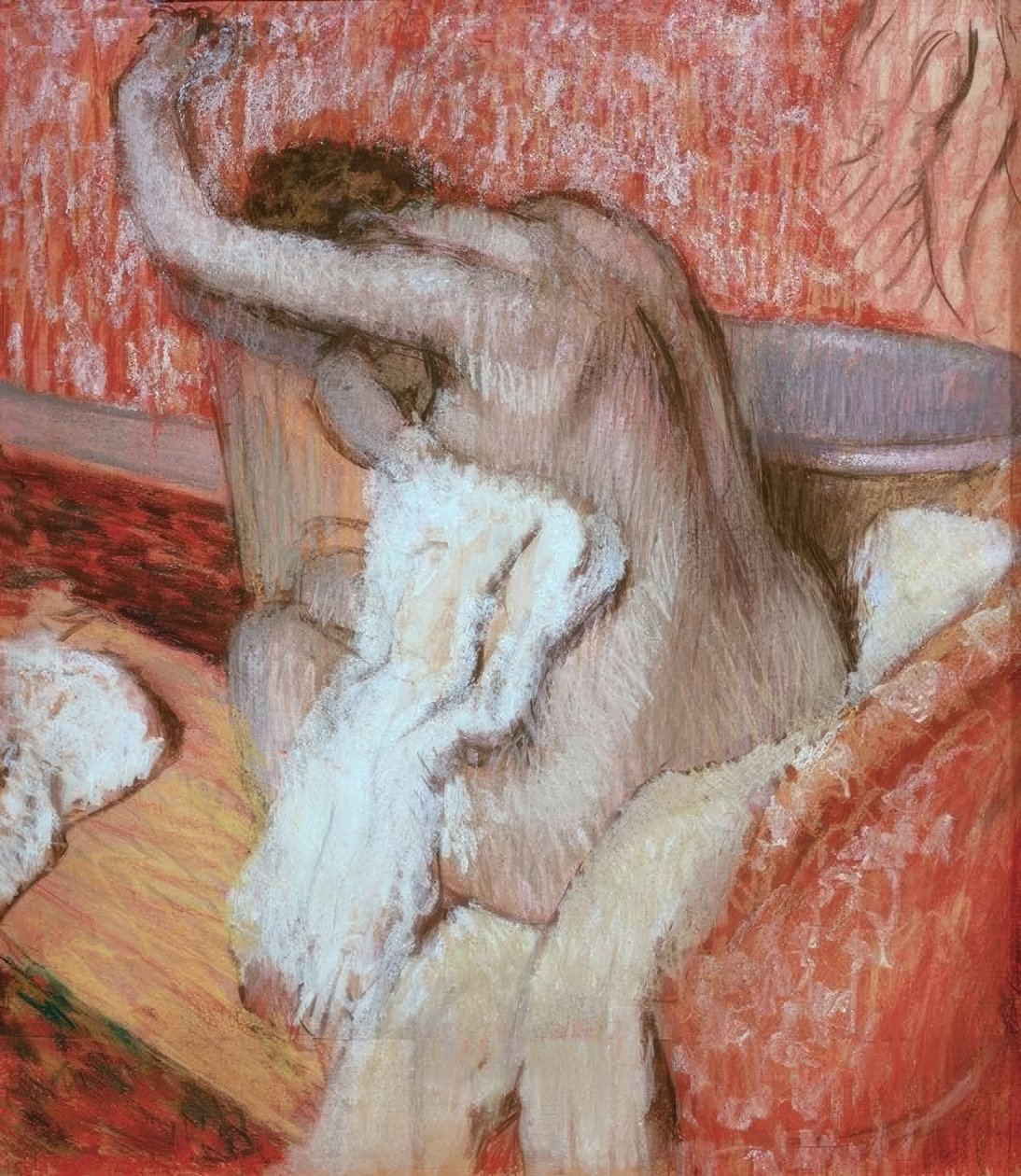 Po koupeli; žena se suší od Edgar Degas