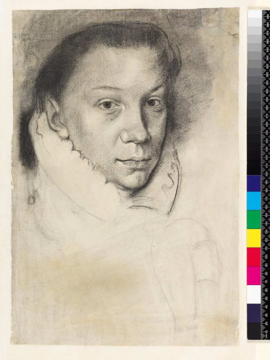 PD.22-1978 Elizabeth de Valois (po Anthonis Mor nebo Moro), kolem 1880 (uhl na papíře) od Edgar Degas