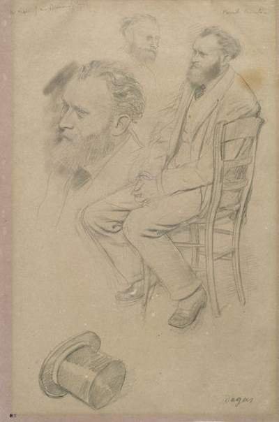Portrét Edouarda Maneta sedícího na chaisenu od Edgar Degas