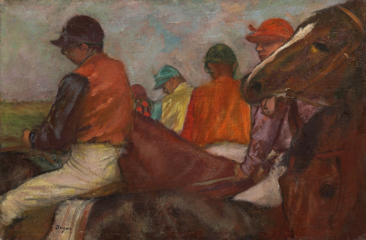 Žokejové, kolem roku 1882 od Edgar Degas