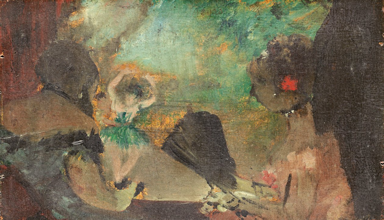The Loge, kolem roku 1883 (olej na dřevě) od Edgar Degas