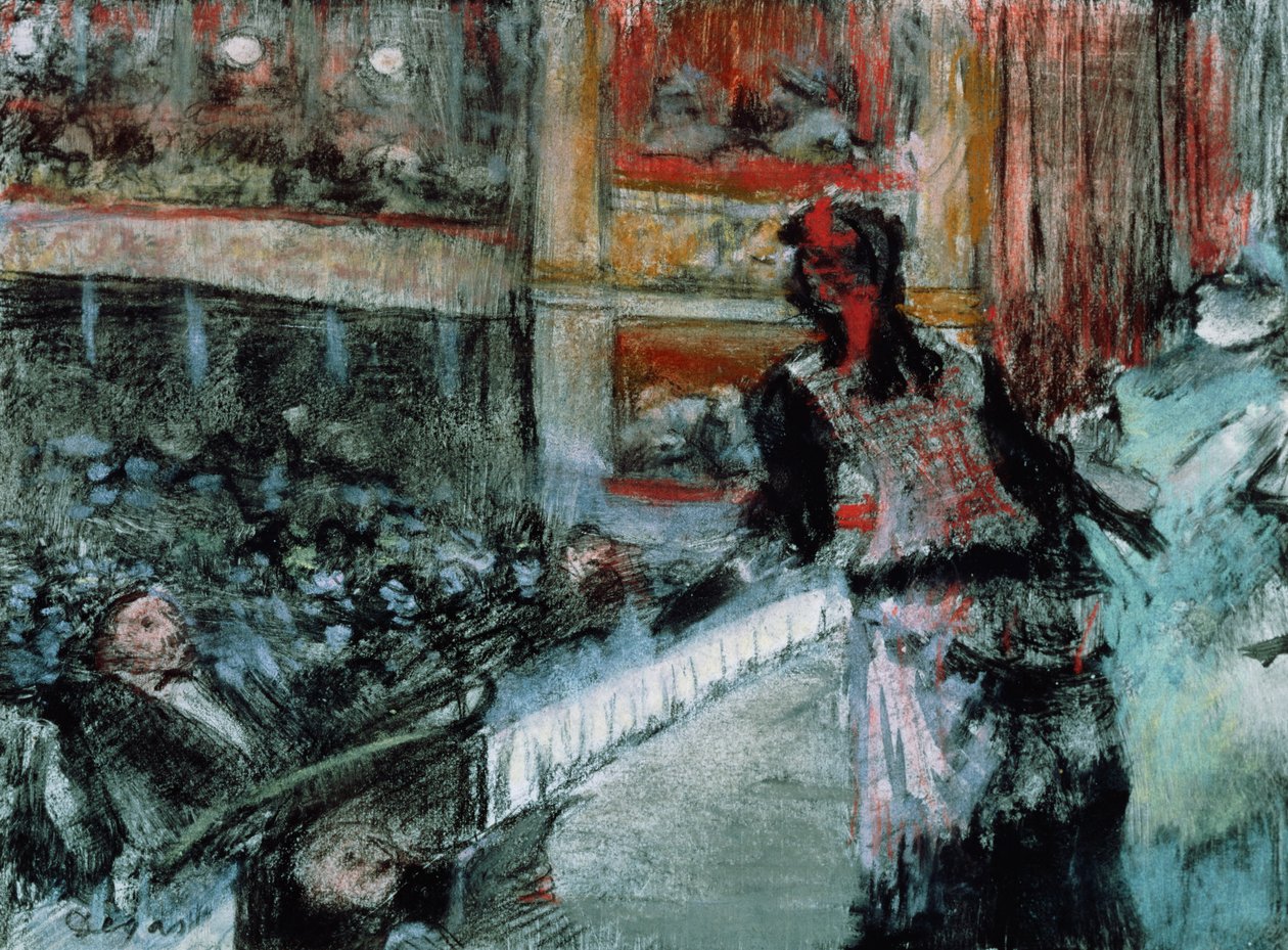 Divadelní scéna (pastel) od Edgar Degas