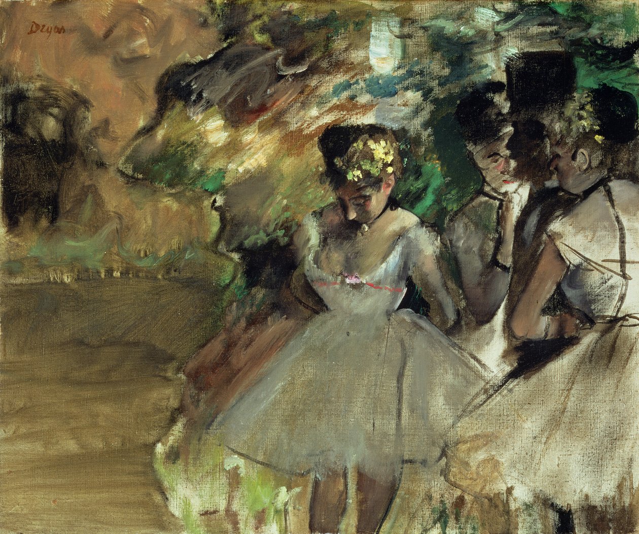 Tři tanečníci v křídlech, c.1880-85 od Edgar Degas