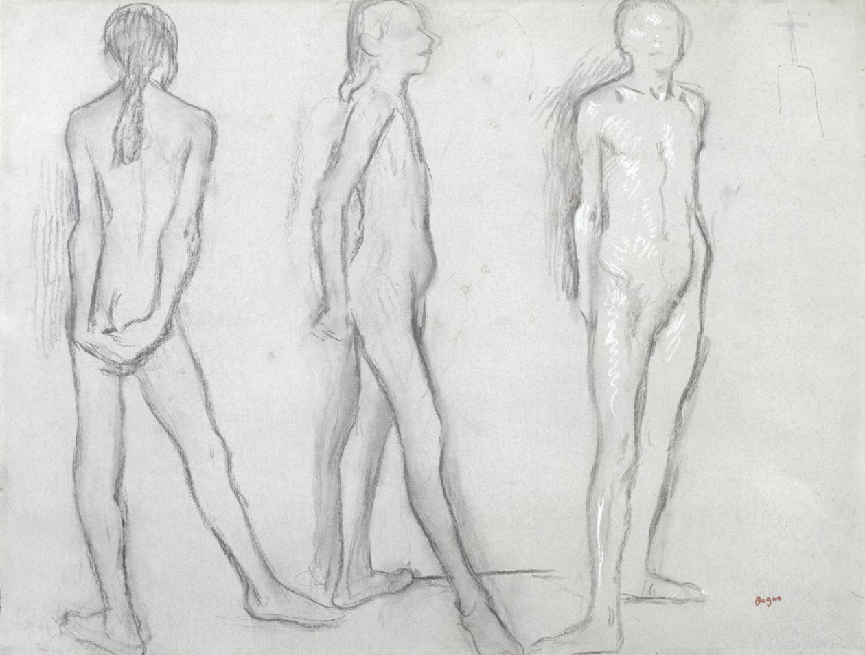 Tři studie o nahé tanečnici od Edgar Degas