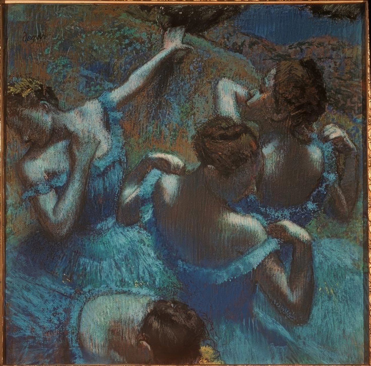 Tanečníci v modrém od Edgar Degas