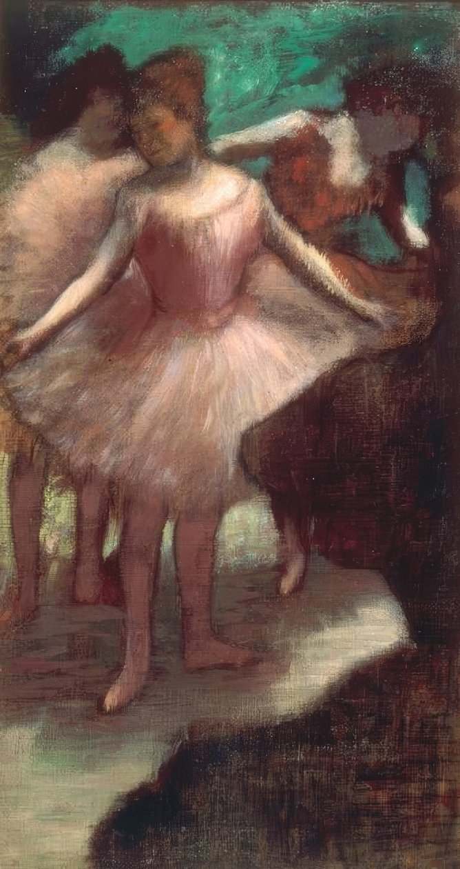 Tři tanečníci v růžové od Edgar Degas