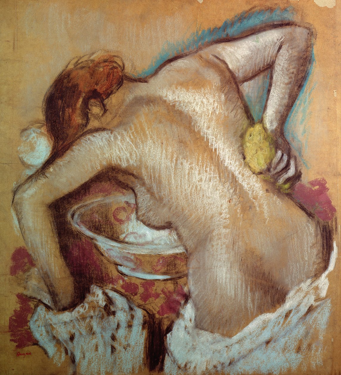 Žena na toaletě, kolem roku 1894 (pastel) od Edgar Degas