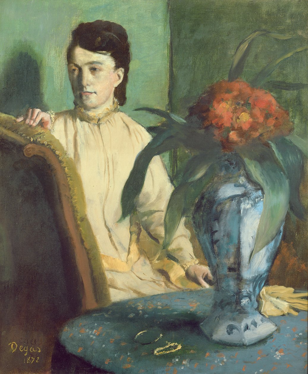 Žena s orientální vázou, 1872 od Edgar Degas