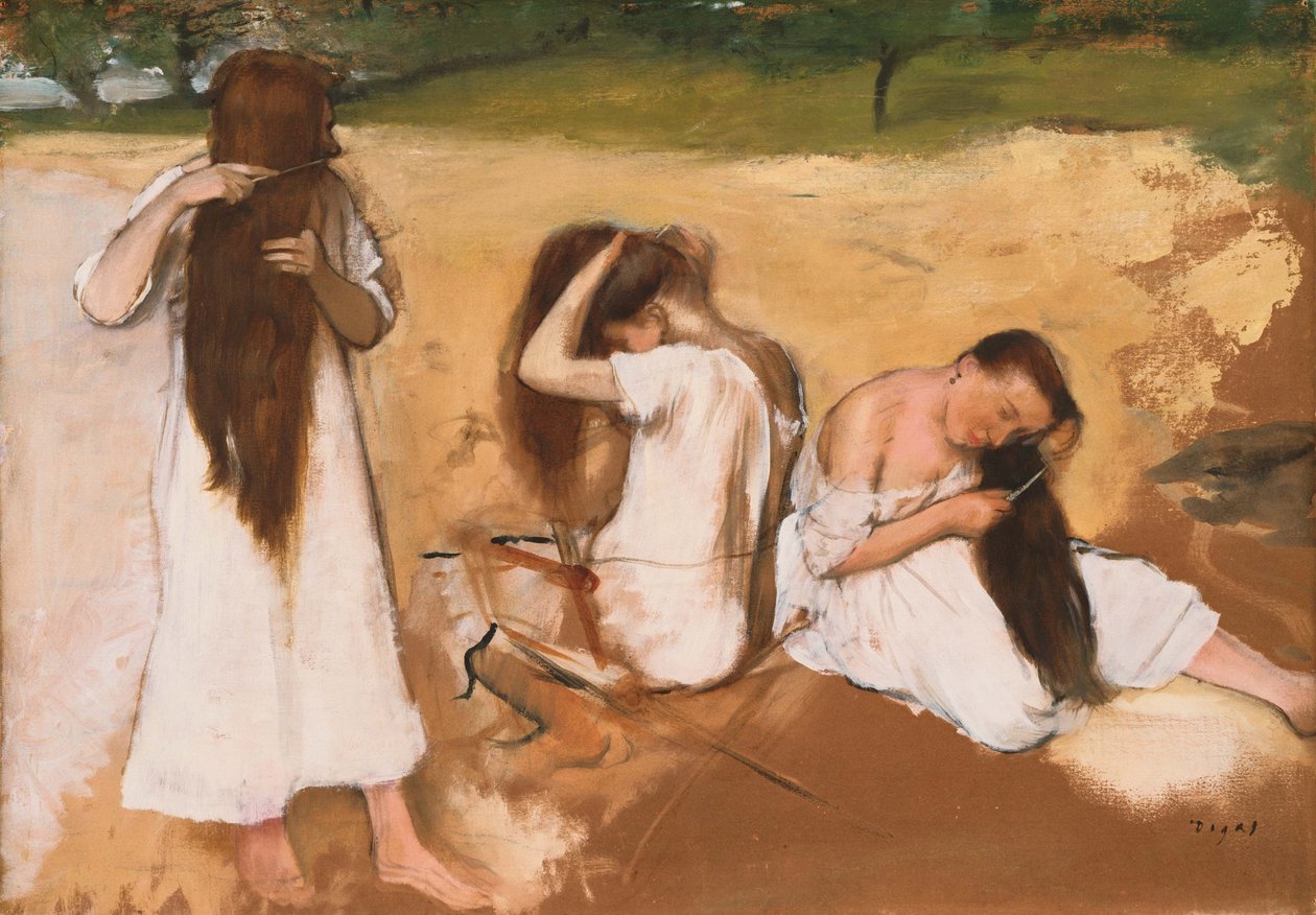 Ženy si česají vlasy od Edgar Degas