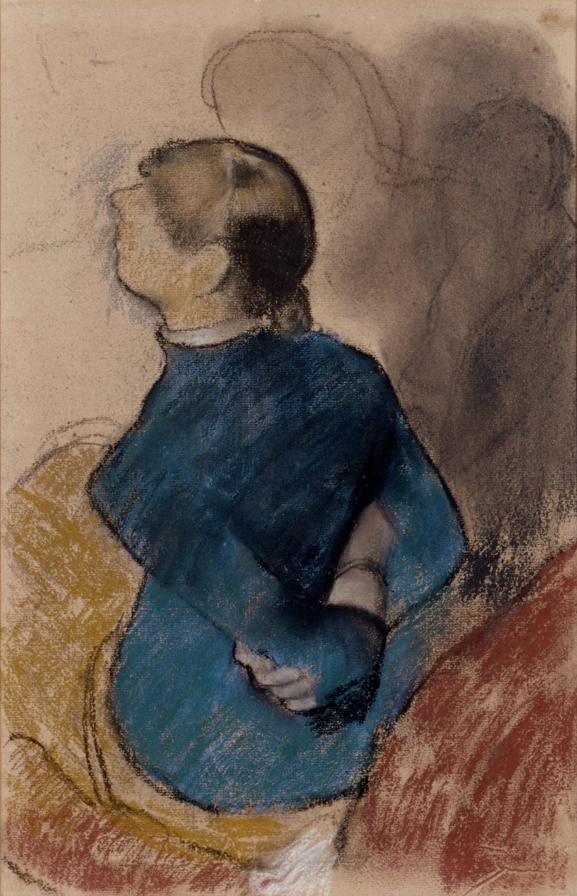 Mladá žena v modrém od Edgar Degas