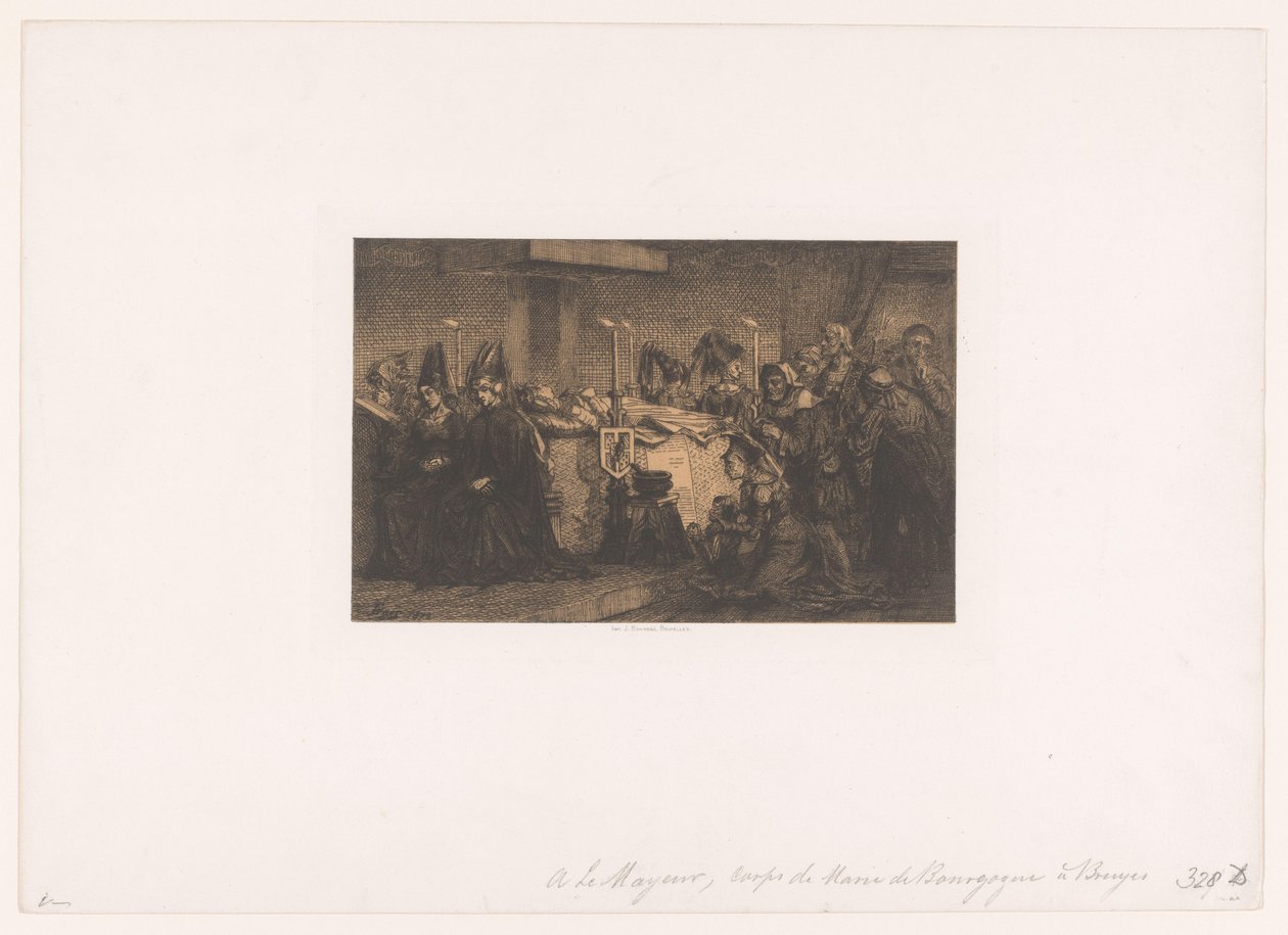 Marie Burgundské ve státě Bruggy od Edgar Alfred Baes