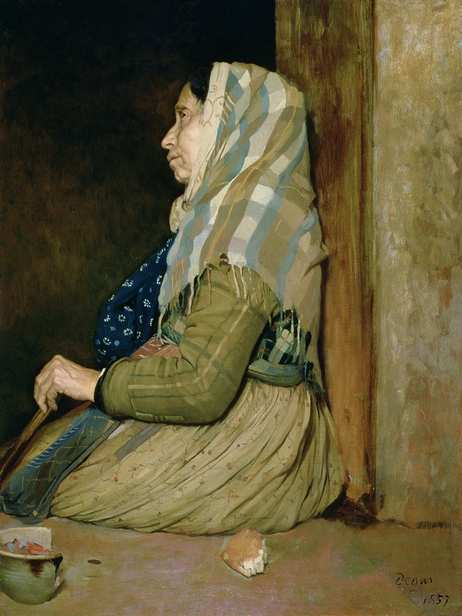Římská žebračka, 1857 od Edgar Degas