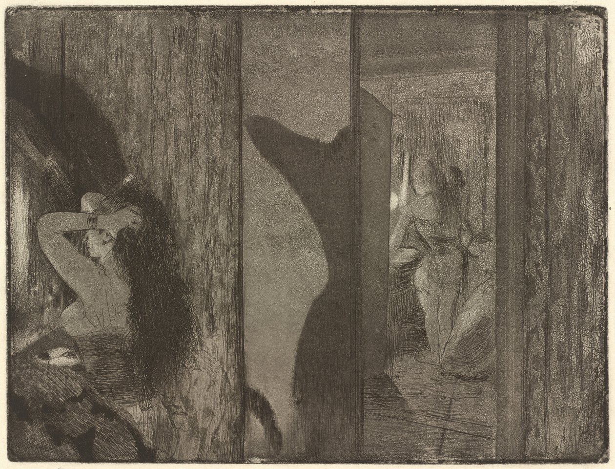 Herečky ve svých šatnách od Edgar Degas
