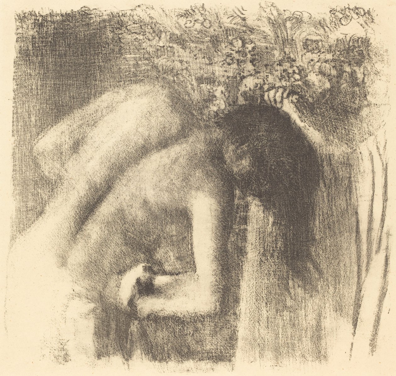 Po koupeli Opuštění vany Velký talíř, c. 1891. od Edgar Degas